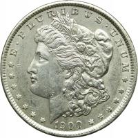 USA, 1 dolar 1900, Morgan Dollar, st. 2-/3+