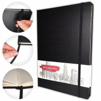 Szkicownik blok artystyczny A4 twarda oprawa z gumką 50 kartek