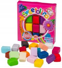 Сахарный пластилин съедобная сахарная масса SWEETOLINA 20 цветов 300г