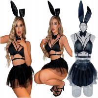 Костюм кролика эротическое белье женский сексуальный комплект черный кролик м