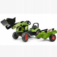 Фальк Трактор Клаас с прицепом и педальным ковшом Дом Сад задний двор толкает