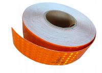 TAŚMA ODBLASKOWA samoprzylepna POMARAŃCZOWA taśma konturowa NAKLEJANA