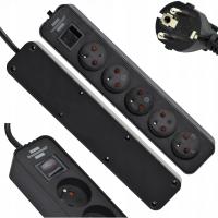 Listwa zasilająca Brennenstuhl ECOLOR 5 gniazd 1,5 m czarny