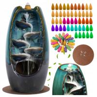 Kominek Zapachowy Wodospad Ceramiczny 55 Kadzideł Aromaterapia Relaks