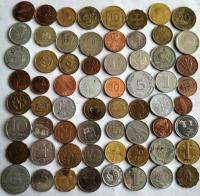 zestaw monet egzotyka świat Afryka Azja Ameryka 64 szt.