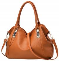 Женская коричневая большая сумка через плечо из искусственной кожи для нее