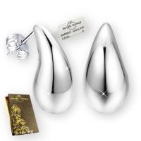 KOLCZYKI SREBRNE 925 SREBRO NA PREZENT WKRĘTKI NA SZTYFCIE ŁEZKI KROPLE