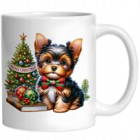 Kubek Świąteczny z Psem York Piesek Boże Narodzenie Święta 330ml