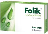 Folik kwas foliowy 0,4 mg 30 tabletek