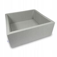 Suchy basen 110x110x40cm jasnoszary bez piłek