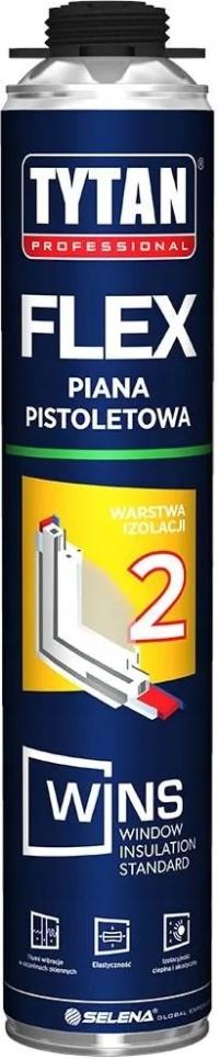 Zimowa -10C piana montażowa Tytan WINS FLEX - ciepły montaż okien i drzwi