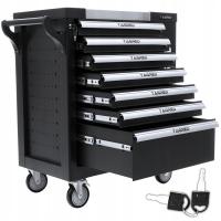 Wózek warsztatowy Tagred czarny 7 szuflad z zamkiem i hamulcem