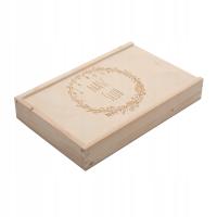Выгравированная деревянная персонализированная коробка для 100 фотографий 15X23 8 моделей