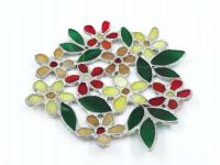 Витражный подсвечник цветы и