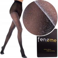 Rajstopy srebrne lurex mocno błyszczące 40 den fenome sylwestrowe tg.