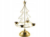Санта Лила подсвечник золотая рождественская елка-23,5 х 38 см