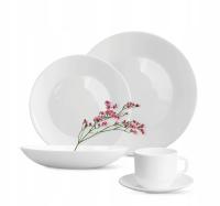 Komplet biały zestaw serwis obiadowy MG Home 30 el dla 6 osób Magda Gessler