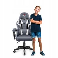 FOTEL GAMINGOWY Biurowy Obrotowy dla dziecka Hell's Chair HC-1007 Kids Grey