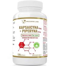 Kapsaicyna 10mg + Piperyna 10mg kapsułki - 120 kaps.