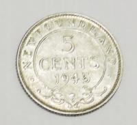 KANADA Nowa Fundlandia 5 cents 1945