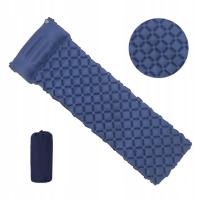 Mata turystyczna pompowana z poduszką GRANATOWA