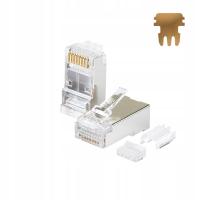 Wtyk RJ45 FTP STP kat. 6A, drut, Netrack, przelotowy (10 szt)