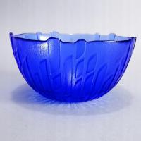 DESIGNERSKA MISECZKA PATERKA KOBALTOWE SZKŁO