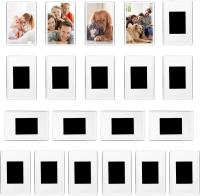 20 sztuk MINI MAGNETYCZNE RAMKI NA ZDJĘCIA PRZEZROCZYSTE NA LODÓWKĘ MAGNES