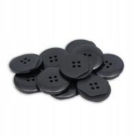 Guzik 25mm cztery dziurki 10szt. czarny