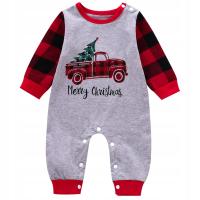 ŚWIĄTECZNY STRÓJ NIEMOWLĘCY PIŻAMA KOMBINEZONY