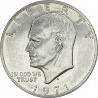 18.bj.USA, 1 DOLAR 1971 S EISENHOWER srebro