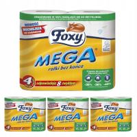 Туалетная бумага FOXY MEGA Long 4 рулона x 4 упаковки