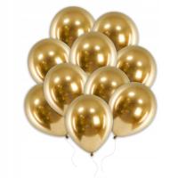 Латексные шары глянцевые хромированные золотые металлические блестящие свадебные X10
