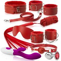 Набор для пар: аксессуары для БДСМ, вибратор с язычком, анальная пробка, секс-пробка