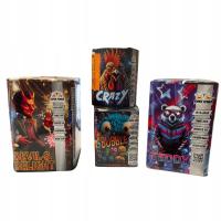 Fajerwerki zestaw 4 wyrzutni idealne na sylwestra