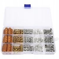 75 sztuk Antyczne Srebro Złota Broda Koraliki Do