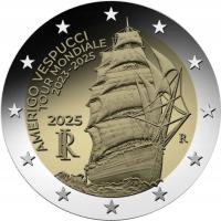 2 euro Włochy Amerigo Vespucci World Tour 2025