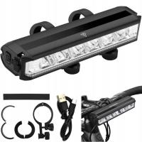 Передний велосипедный фонарь, сильный свет - 4 режима, Cree, USB-C