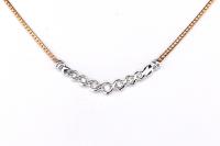 ZŁOTY NASZYJNIK AU 375 RETRO VINTAGE DIAMENT