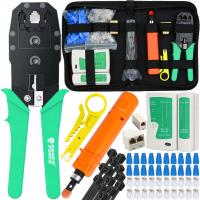 Zestaw narzędzi sieciowych Renew Force 67w1 z zaciskarką i testerem RJ45