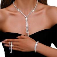 KOMPLET BIŻUTERII Ślub Wesele Wieczorowy Balowy SREBRNY Cyrkonie 3 w 1