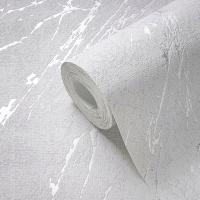 Виниловые обои для стен мраморная штукатурка Венецианский камень серо-серебристый