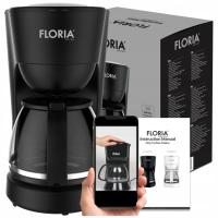 Ekspres przelewowy Floria ELECTRICAL COFFEE MAKER (BLACK) 1,2 l czarny