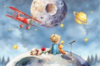 Fototapeta dla dzieci Księżycowy świat Małego chłopca planety samolot M257