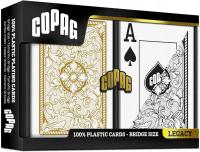 karty do gry Copag Legacy 100% Plastic Brydż Jumbo Black/Gold 2 talie