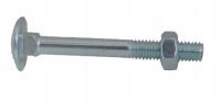 ŚRUBY ŚRUBA ZAMKOWA OCYNKOWANA M6x140 DIN 603 + NAKRĘTKA M6 10 kpl