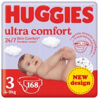 3хбольшие HUGGIES Ultra Comfort размер 3 (4-9 кг)