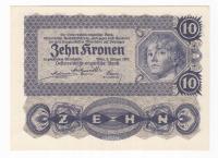 Austro/Węgry, 10 koron 1922, UNC