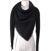 Женский шарф черный зимний головной платок Шейный платок осень большой XL