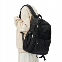 черный молодежный школьный рюкзак для мальчиков и девочек, женский рюкзак